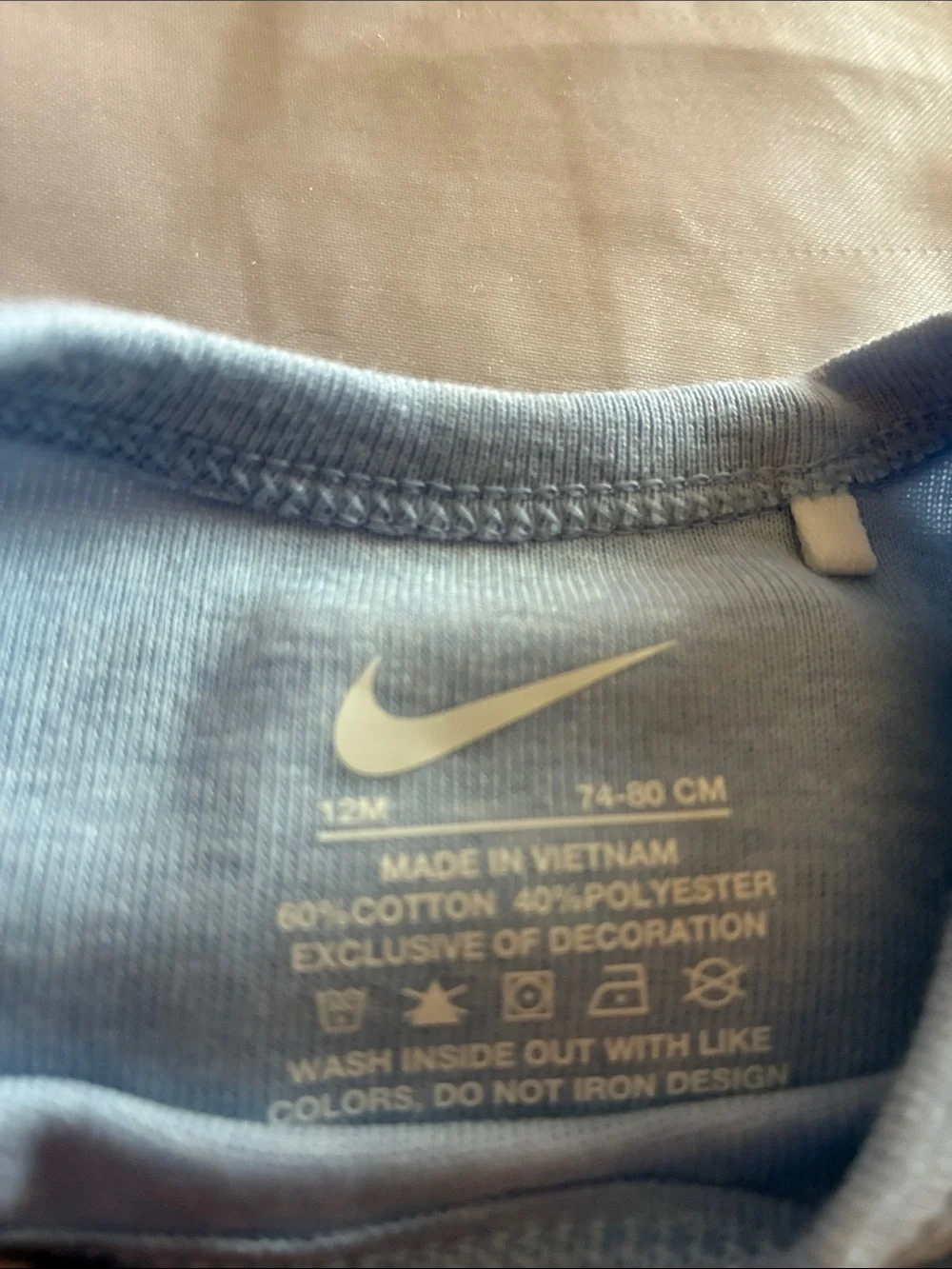 Nike Light Blue Baby Bodysuit and Pants Set size 12 months